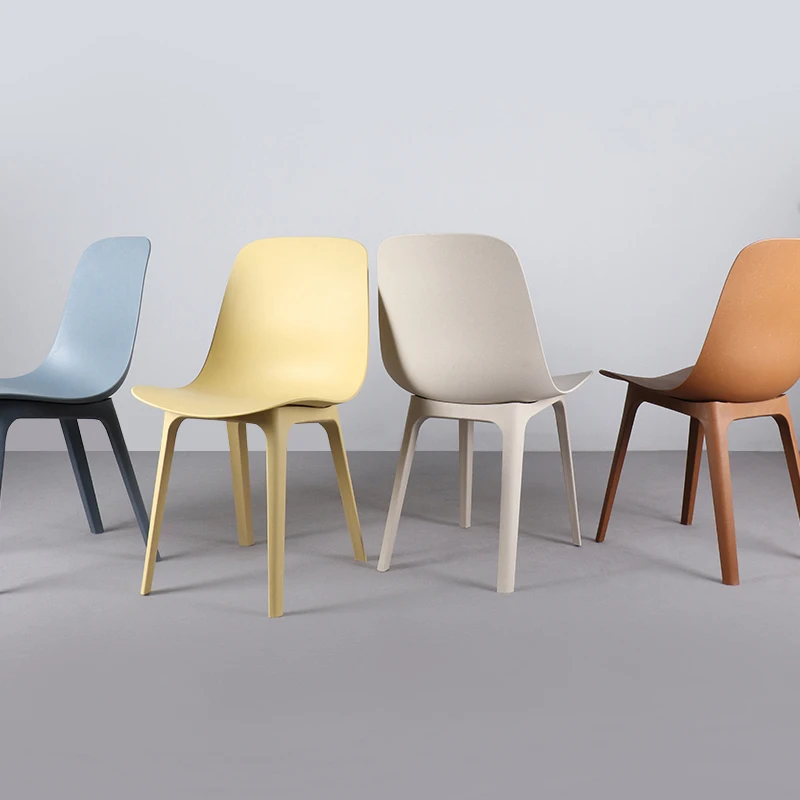 

Nordic simple plastic chair home desk chair Internet celebrity macaron back dining chair