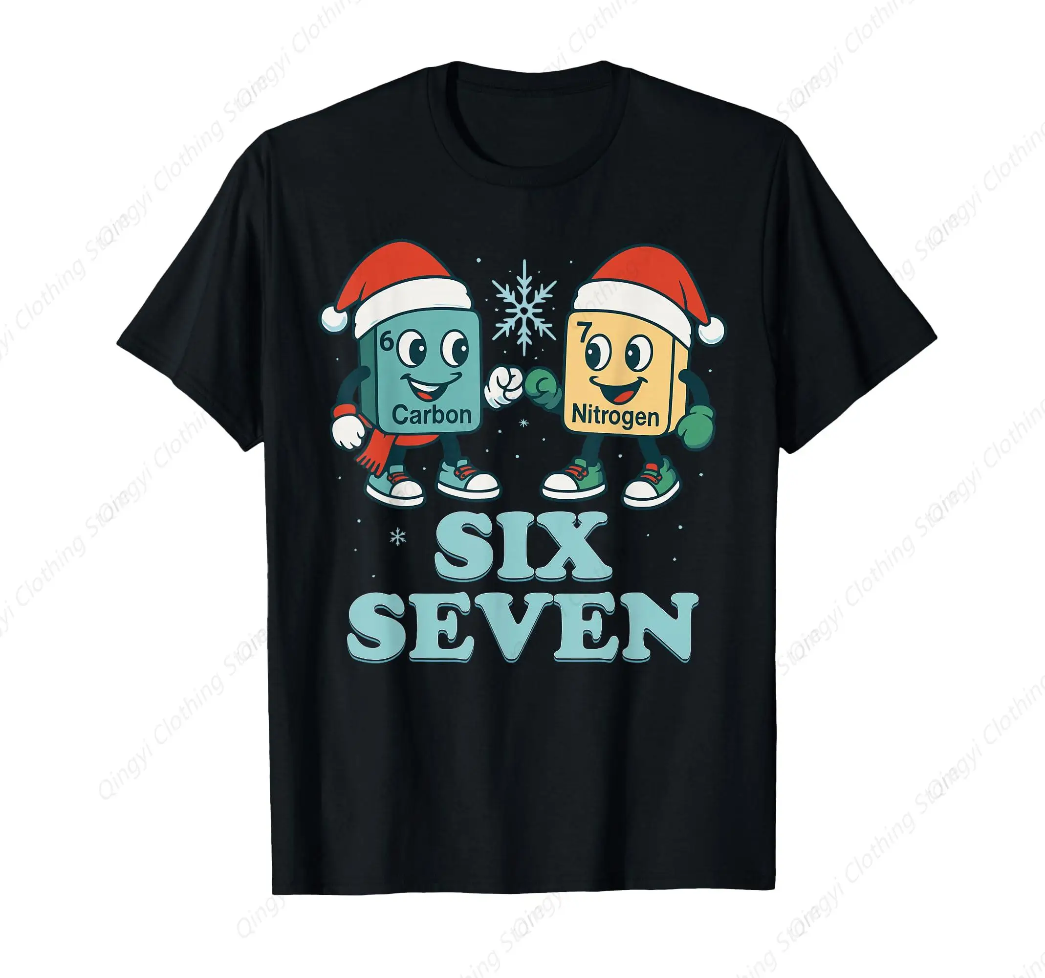 

67 Christmas 6 7 Science Carbon Nitrogen Periodic Table T-Shirt