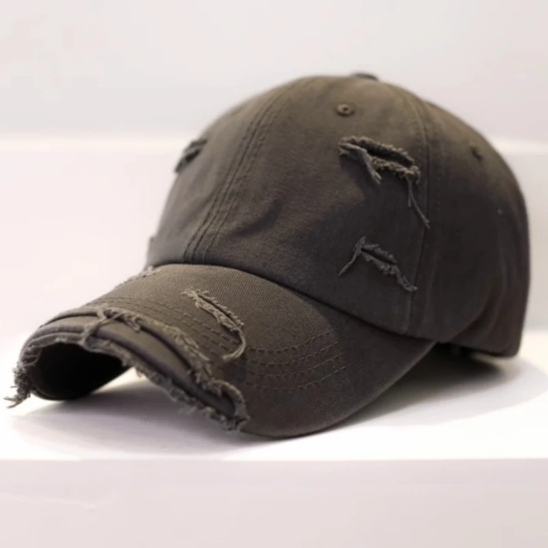 Unique Vintage-Style Distressed Hat with Holes for Men and Women Trendy Baseball Cap for Instagram It Girls Beach Sun Hat