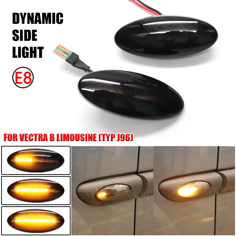 Dynamic Side Marker Light For Opel Vectra B CC Caravan Limousine Typ J96  Sequential LED Turn Signal Indicator Blinker Lamp
