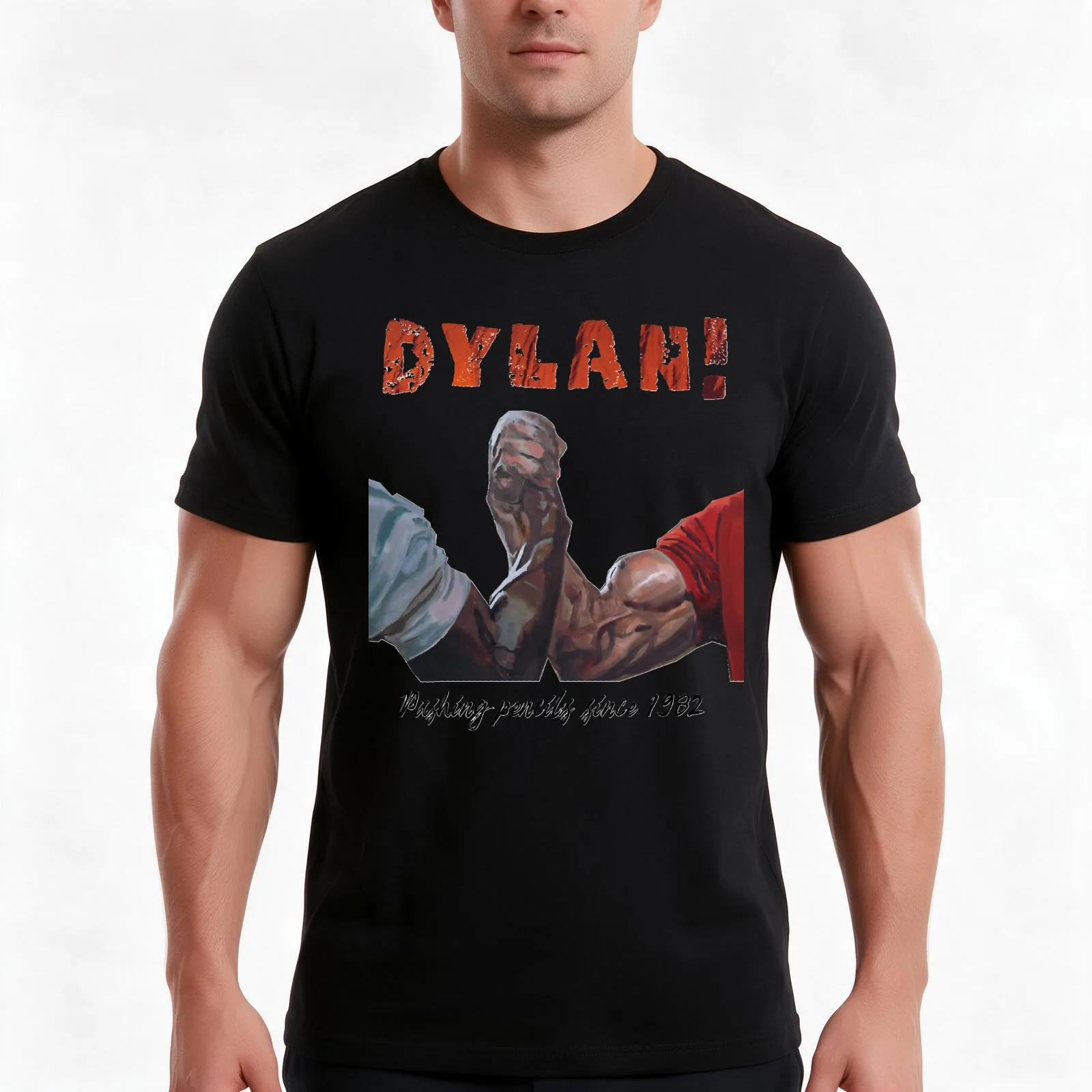 Dylan Predator Handshake Pushing Pencils Classic T-Shirt Summer Casual Cotton Tee Oversized Streetwear Tops Unisex Men Women