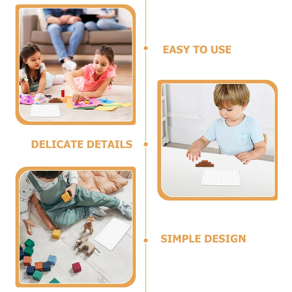 

2Pcs Miniature Brick Mold Flexible Silicone DIY Sand Table Micro Landscape Material for Wall Bricks Making Easy Demould
