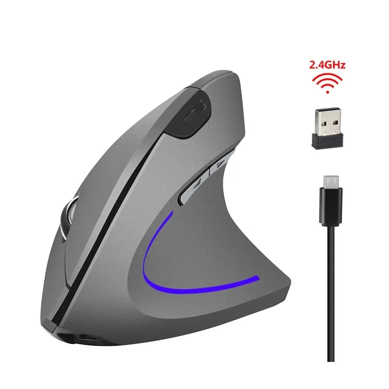 

EOEKNN Vertical mouse 2.4GHz Mouse wireless standard ergonomic design 2400DPI can be adapted for office and gaming and more