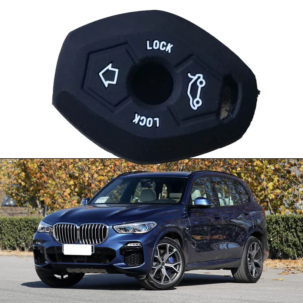حافظة واقية غطاء مفتاح سيليكون أسود اكسسوارات السيارات لسيارات BMW E81 E46 E38 X3 Z3 Z4 تتطابق تمامًا مع العلامة التجارية الجديدة
