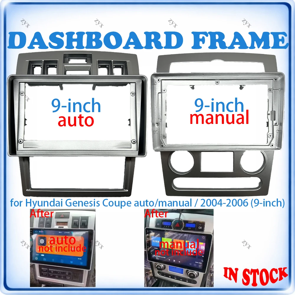 

Car Radio Fascia Frame For Hyundai Genesis Coupe Auto/Manual 2004-2006 9 inch Wiring Harness Power Cable Car Accessories P&P