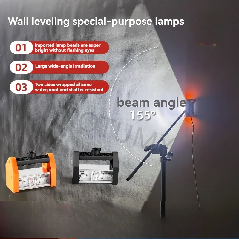 Universal  LED Grinding Spotlight Putty Wall Construction Acceptance Clear Corner Lamp ﻿