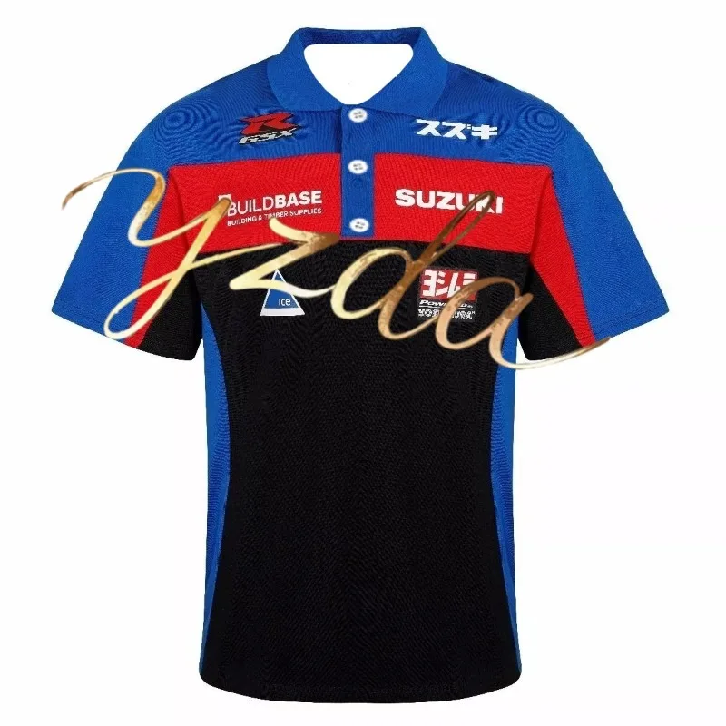 

Eccstar_Suzuki_Sotogp Racing Team Рубашка-поло Футболка для гонок на мотоциклах Мужская и женская футболка для спорта на открытом воздухе Досуг Скоростная сушка