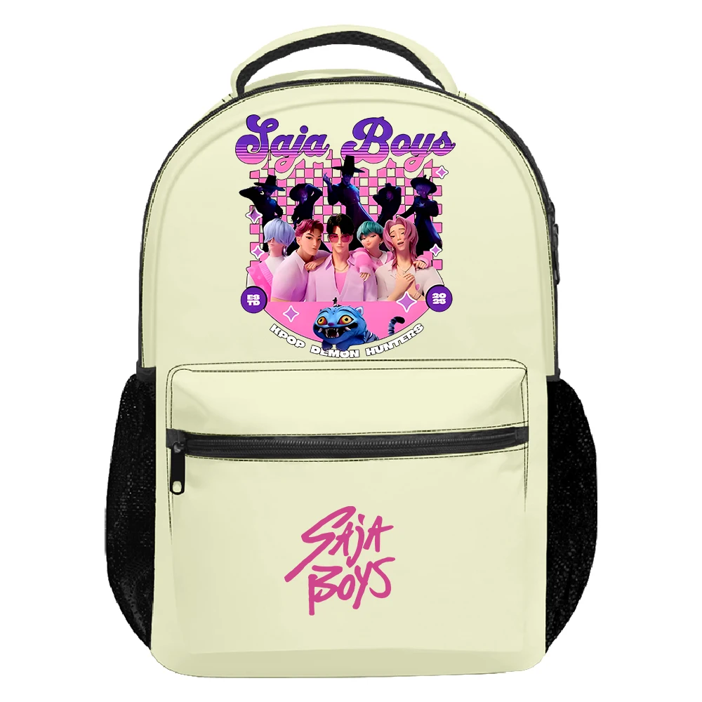 KPop Demon Hunters Saja Boys Merch Рюкзак для женщин и мужчин Рюкзак унисекс Дорожная сумка Рюкзак Повседневный рюкзак 2025 Мультяшный фильм