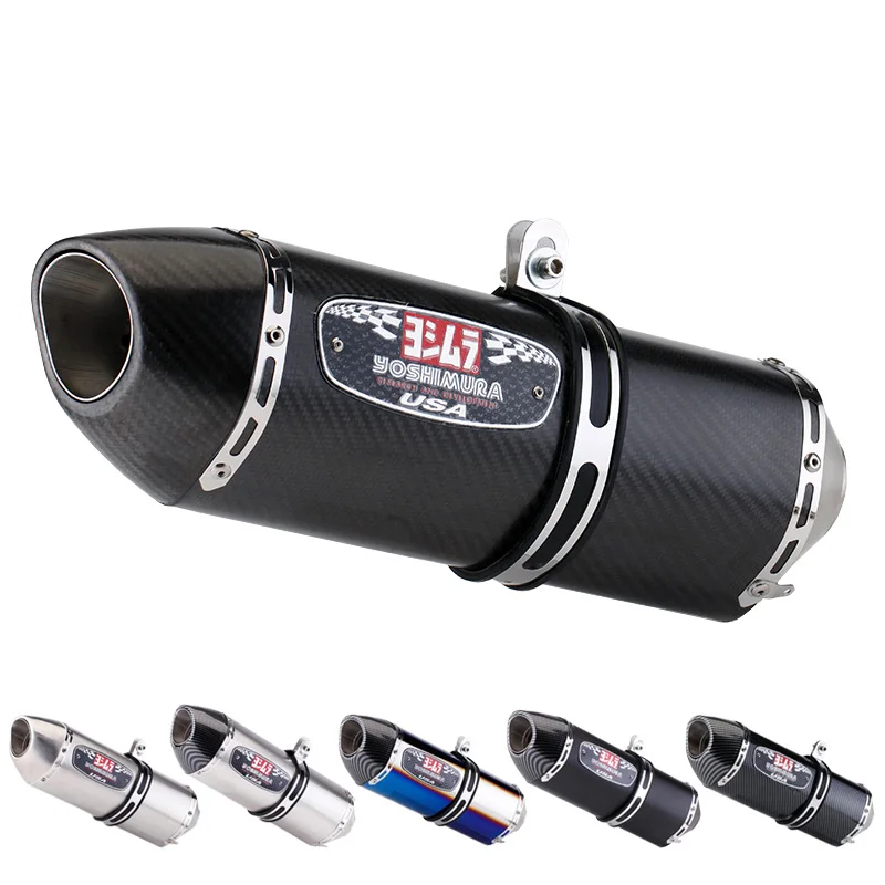 

Inlet 51mm Motorcycle Exhaust Pipe Muffler Yoshimura R77 Escape Moto Slip On DB Killer Universal for ZX6R ZX10R ER6N Z750 etc