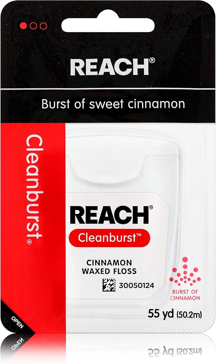 

Waxed Dental Floss, Cinnamon Flavor, 55 Yards (Pack of 4) - Removes Plaque Better
