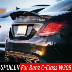Carbon Fibe Rear Trunk Lid Ducktail Lip Spoiler Wings For 2014-2019 Mercedes Benz C-Class W205 180 200 250 300 450 C43/63 Tuning