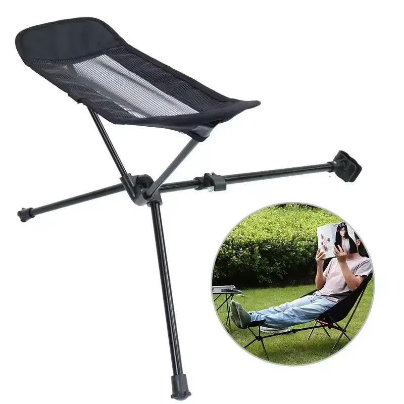 

Travel Folding Chair Outdoor Folding Camping Chair Aluminium Alloy Telescoping Stool Footrest Stool Beach Hiking Picnic Seat