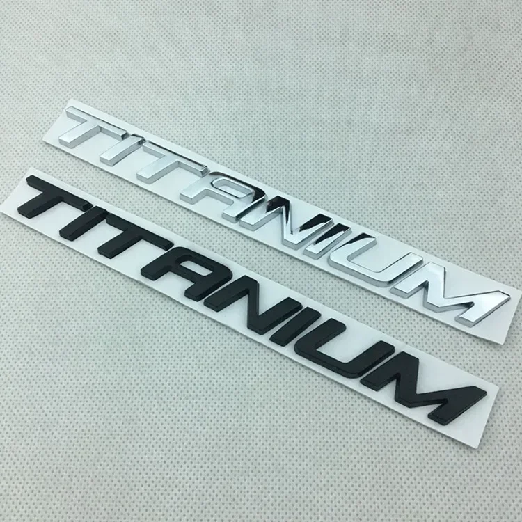 1X 3D Metal TITANIUM LOGO REAR BOOT FENDER BADGE EMBLEM For Ecosport Fiesta Focus Mondeo Edge Escape Kuga Galaxy 2014+