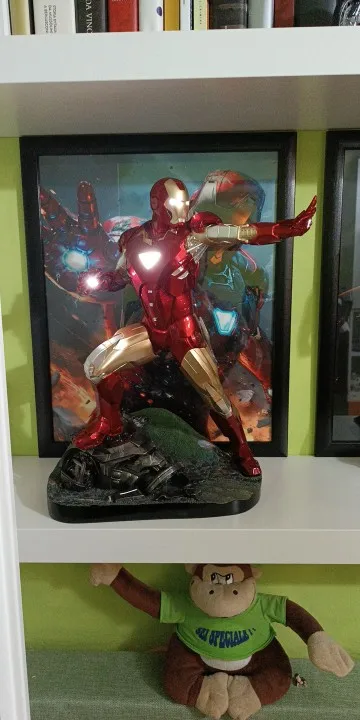 

50cm Marvel Avengers Iron Man Mk6 Anime Figures Large Figurine Luminous Figures Gk PVC Model Ornaments Boyfriend Birthday Gift