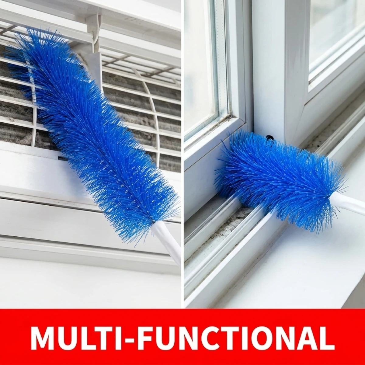 Microfiber Fan Duster Brush Bendable Fan Blade Clean Air-conditioner Furniture Shutter Cleaner Multifunctional Dust Removal Tool