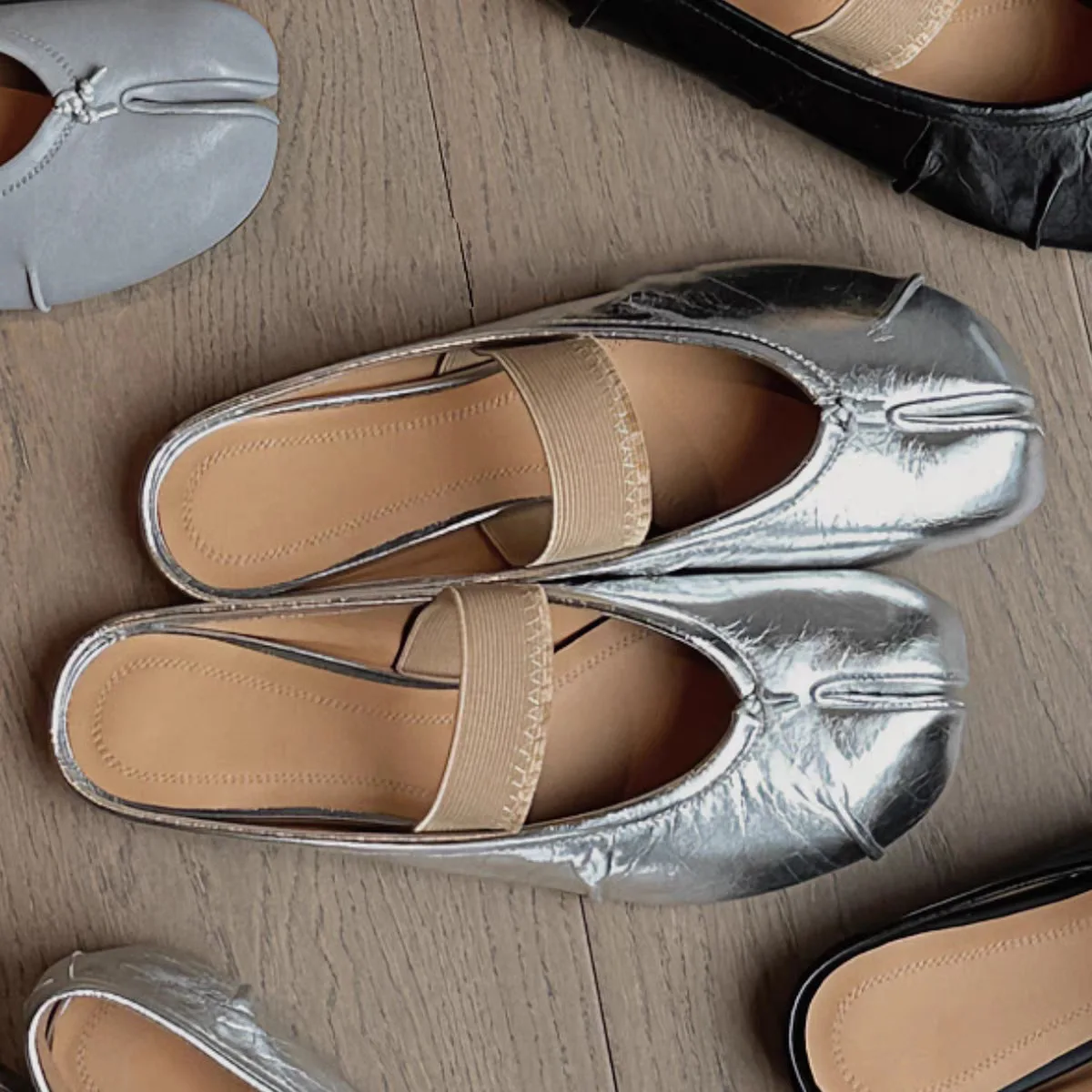 2026 New Soft Leather Split Toe Mules Slippers Women Flat Backless Slip‑On Casual Daily Fashion Loafer for Women's Shoes Office
