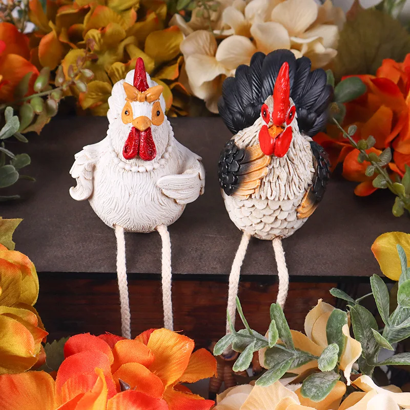 2 قطعة/المجموعة معلقة تركيا زوجين التماثيل حديقة الحيوان زخرفة المشهد في الهواء الطلق ديكور لطيف الحرف اليدوية كائن الملحقات