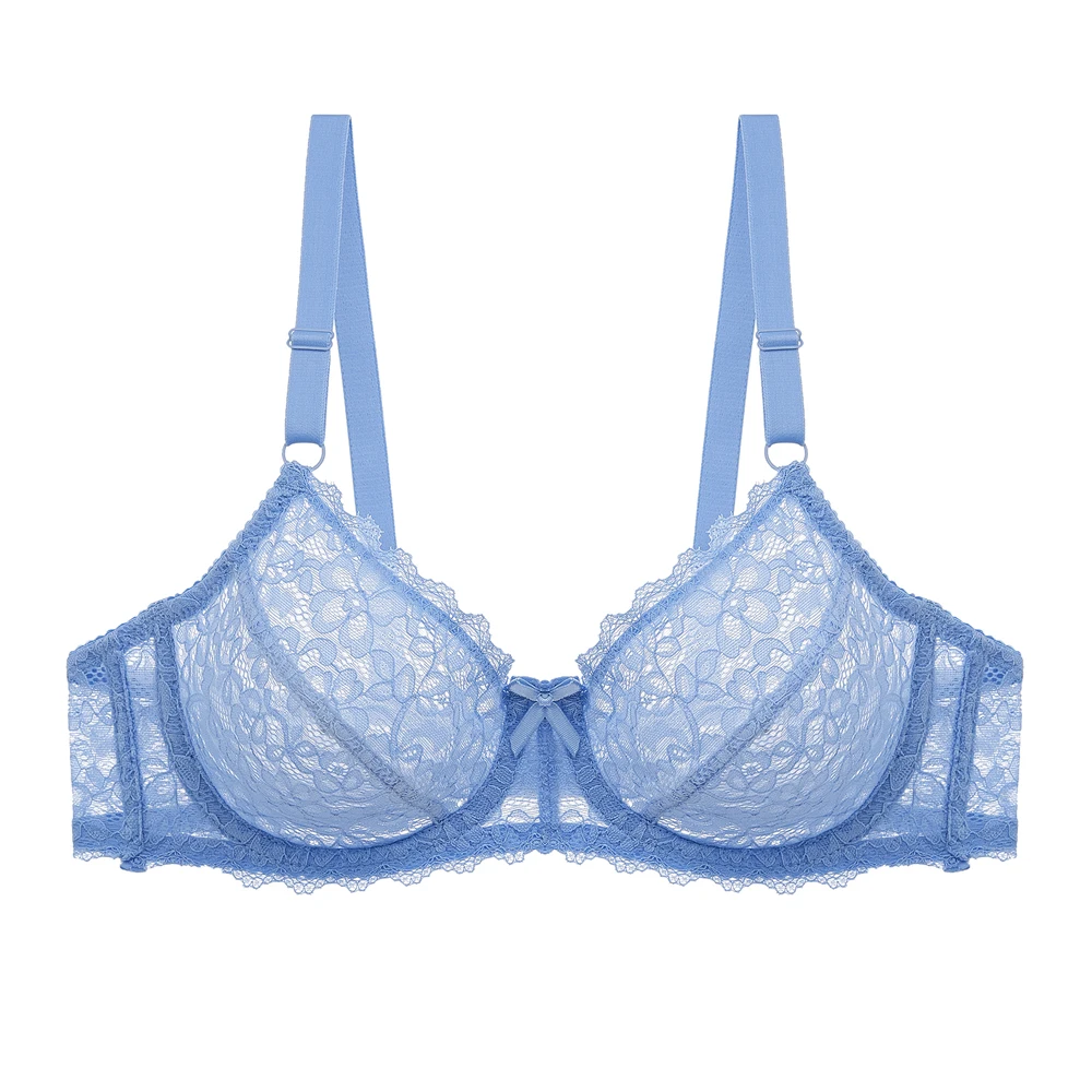 Biustonosze damskie Moda Seksowny koronkowy biustonosz Push Up Plus Size Bralette Cienka miseczka Biustonosze z fiszbinami Bielizna z fiszbinami Top C D Cup