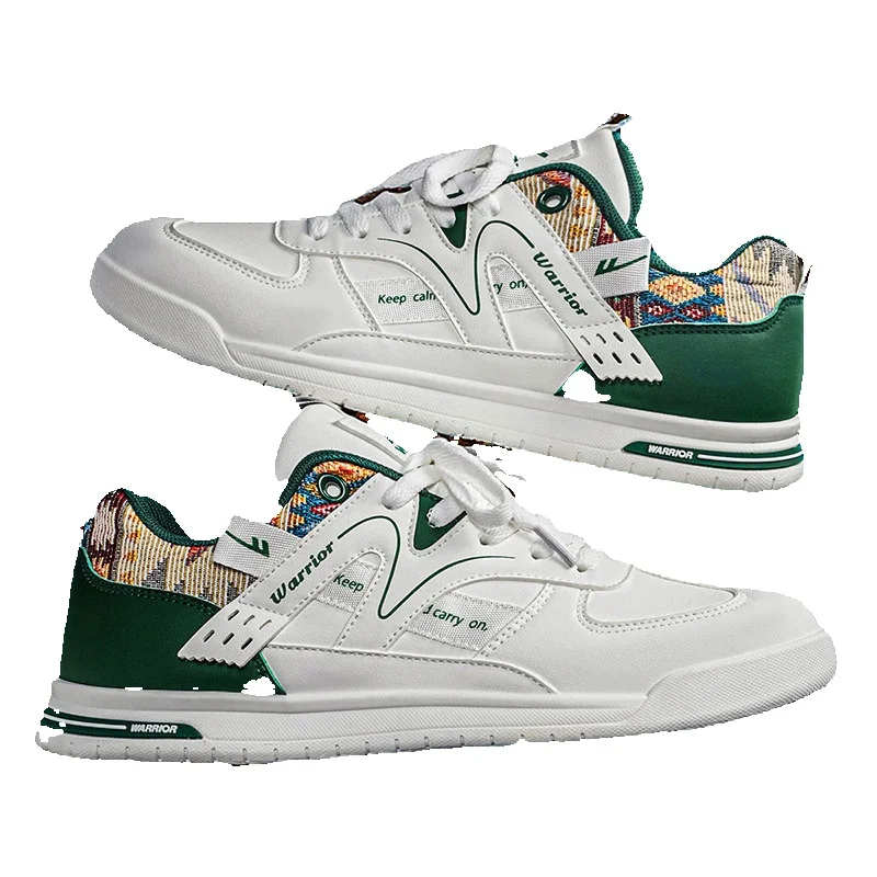 Pull-back Shoes For Men, New Popular Spring Versatile White Sneakers, Men's Sports Shoes, Men's Leather Panel Shoes_vogvips.com