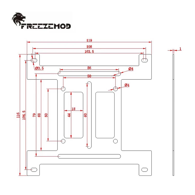 FrezzMod Mounting Bracket For PC Water Cooling Radiator / Reservoir Stand/ Pump Holder, 12cm Fan Position Frame Flat Or Convex
