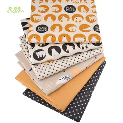 Chainho,Printed Twill Cotton Fabric,DIY Patchwork Sewing Quilting Material,Cartoon Polar Bears Series,6 Designs,2 Sizes,CC185