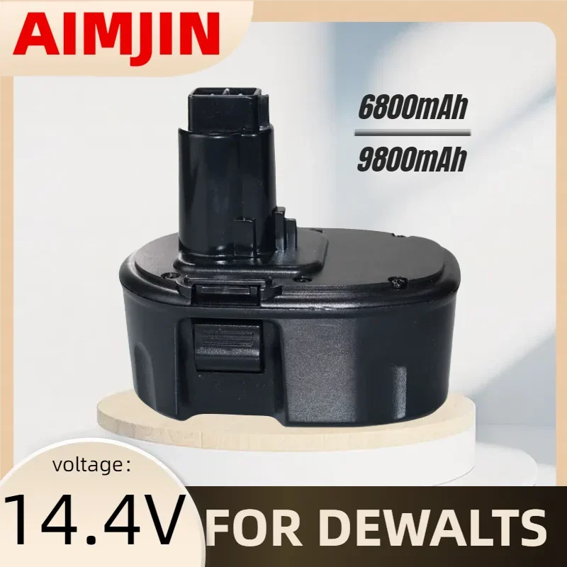 14.4V 6800mAh/9800mAh rechargeable battery, nickel hydrogen material, used for DeWalt electric tools DC9091 DW9091 DW094, etc