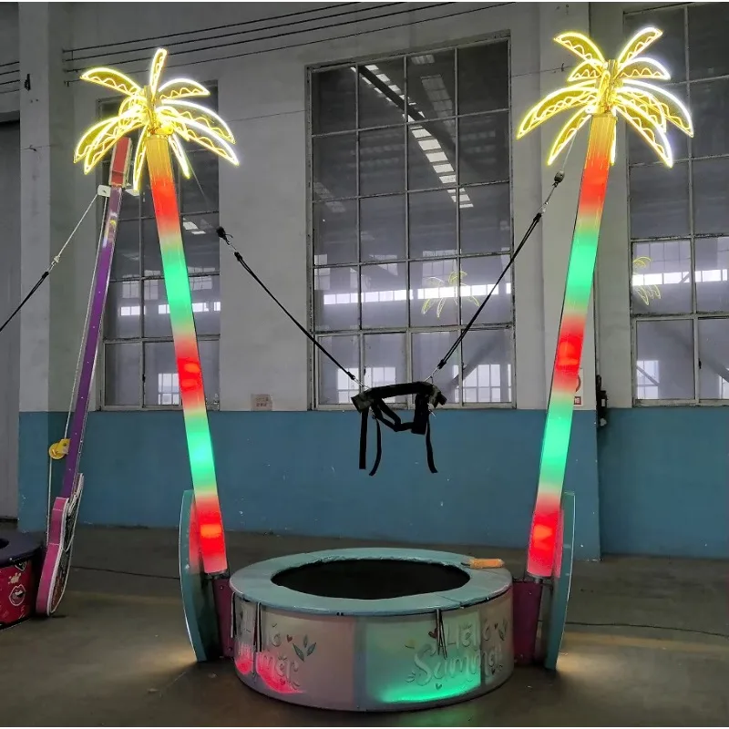 Mini Składana Trampolina Bungee Hot Sale Plaza, Montowana na Przyczepie, Przenośna, Elektryczna, Lateksowa, Metalowa