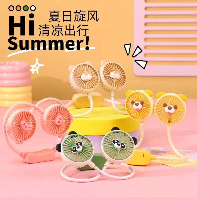 

Портативные портативные вентиляторы с зарядкой через USB, настольный мини-вентилятор с лямкой на шее, студенческий офис, летняя рыбалка, скалолазание, маленькие вентиляторы с подвеской на шею, 16 см