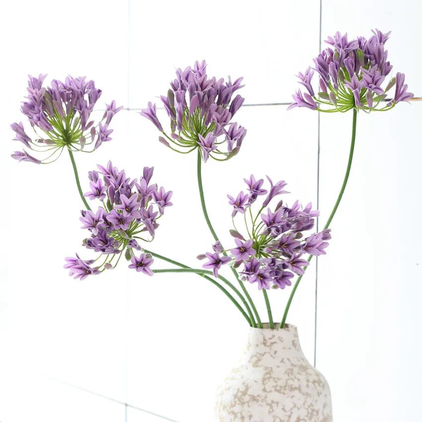 1 PCS Artificial African Agapanthus Silk Flower Home Decor Wedding Table Room Decoration Gift F1017