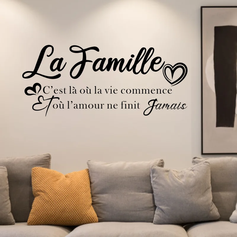 

Fashion French Text phrase Vinyl Wall Sticker Wallpaper Decorative For Bedroom decor francais muraux house decoration#170