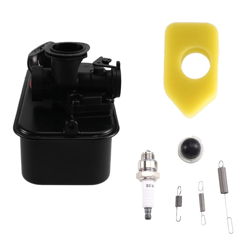 

For Briggs & Stratton 498809A Fuel Gas Tank Carb Kit Carburetor Assembly 499809 494406 Lawn Mower Accessories-AA98