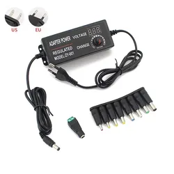 AC Adjustable Power Supply 3V-24V 3A AC DC with 9 Plug Connect Universal Adapter Adjustable AC TO DC 220V 110V TO 3V 24V 9W 72W