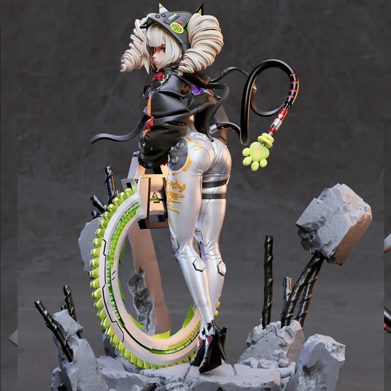 24CM Unpainted 3D Garage Kits Unassembled Shiro GK White Resin Model Kit  T_0011