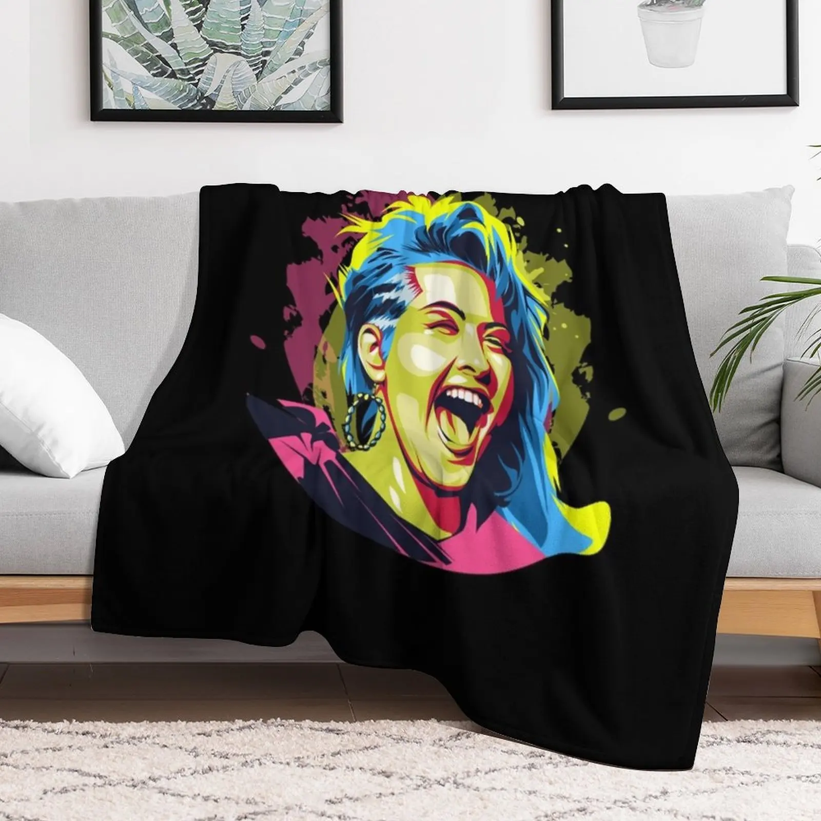 

Cindy Lauper Throw Blanket Nap for winter Flannels Plaid Blankets