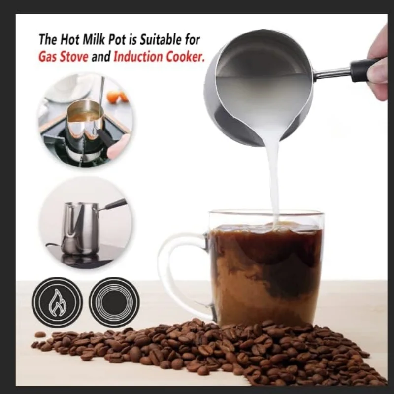 1pcs סיר קפה טורקי נוח ידית leakproof נוח לשימוש עבור תה חם מכונת קפה חם שוקולד חמאה חם סיר חם