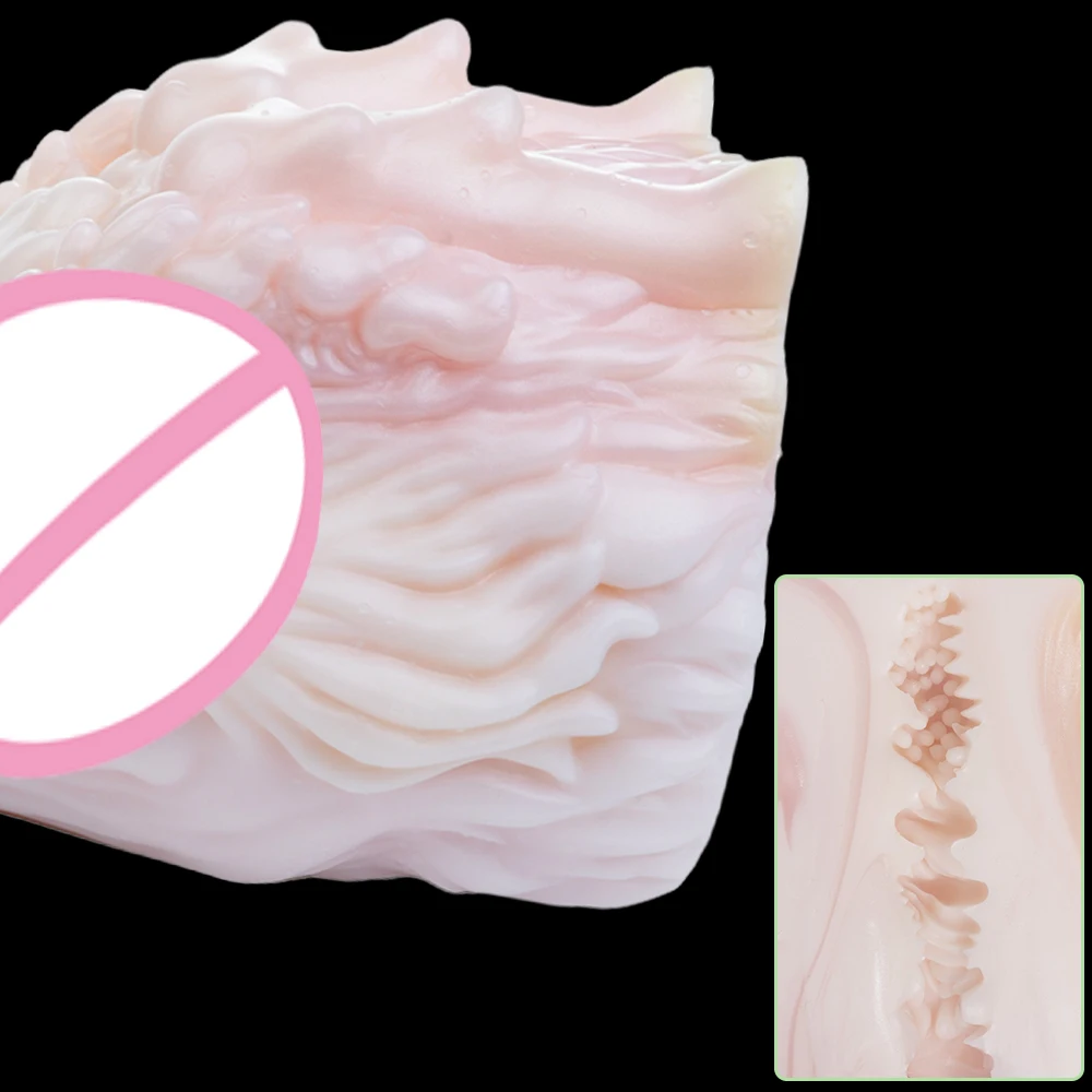 GEEBA Premium Soft Silicone Male Masturbator Realistic Intimate Design Stroker For Men Compact Pocket Onahole TravelFriendly