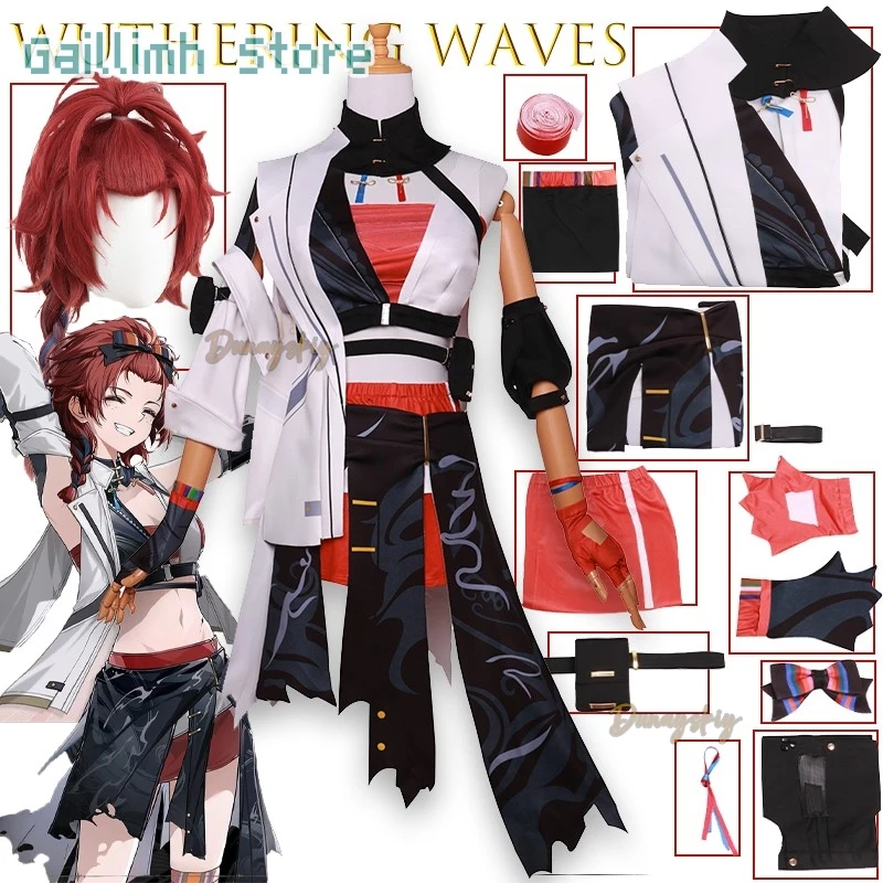 

Wuthering Waves Chixia Cosplay 코스프레 Anime Combat Suit Full Set Game Character Outfit Halloween Christmas Lolita 코스프레