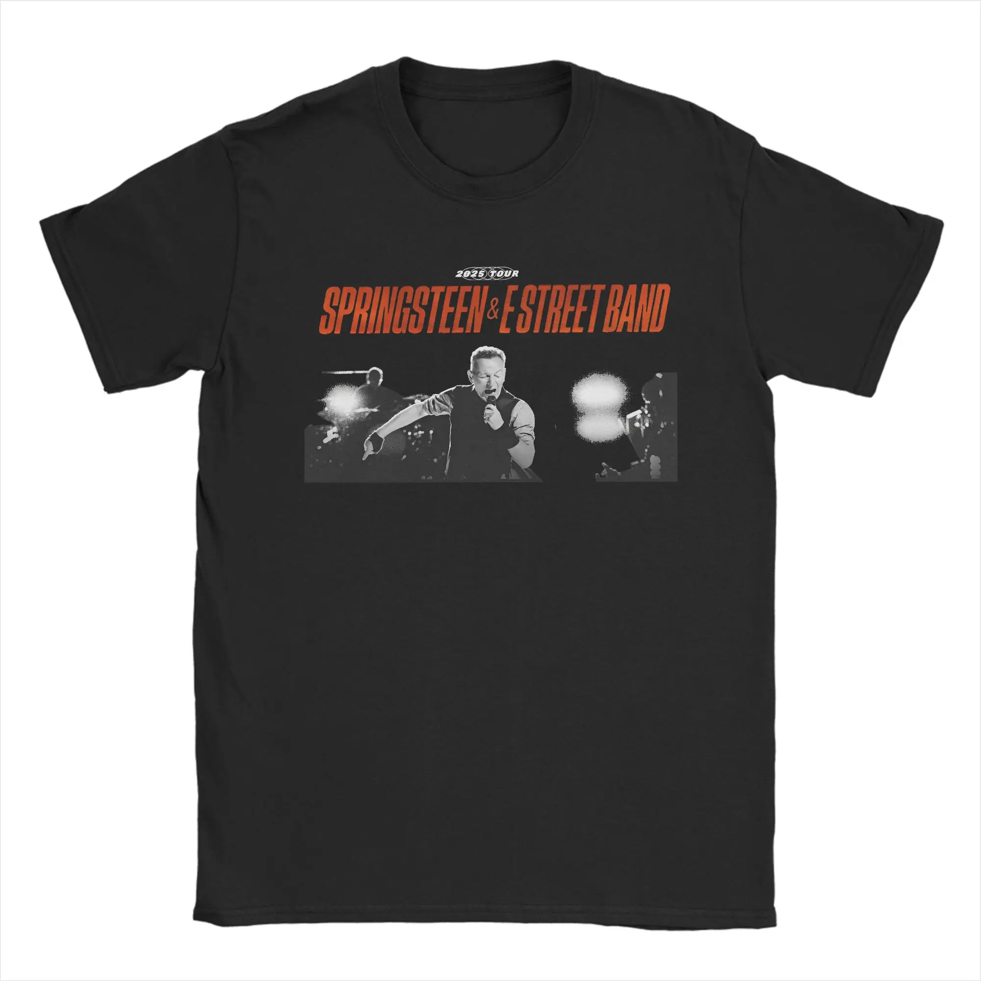 

Bruce Springsteen Tour 2025 T Shirt Men 100% Cotton Cool T-Shirt Crew Neck Tee Shirt Short Sleeve Clothing Gift Idea