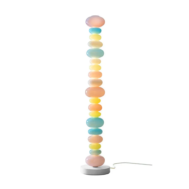 

Colored candy string floor lamp, creative macaron girl bedroom desk lamp, glass ambient lamp