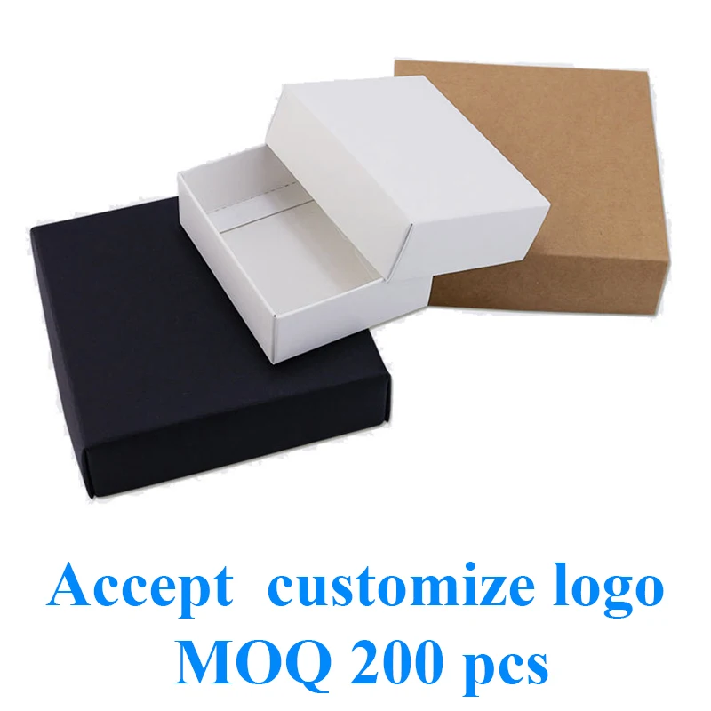 

20 pcs Rectangular Design Drawer Box Kraft Paper Boxes For Candy Chocolate Backing Cookies Cases Storage Box