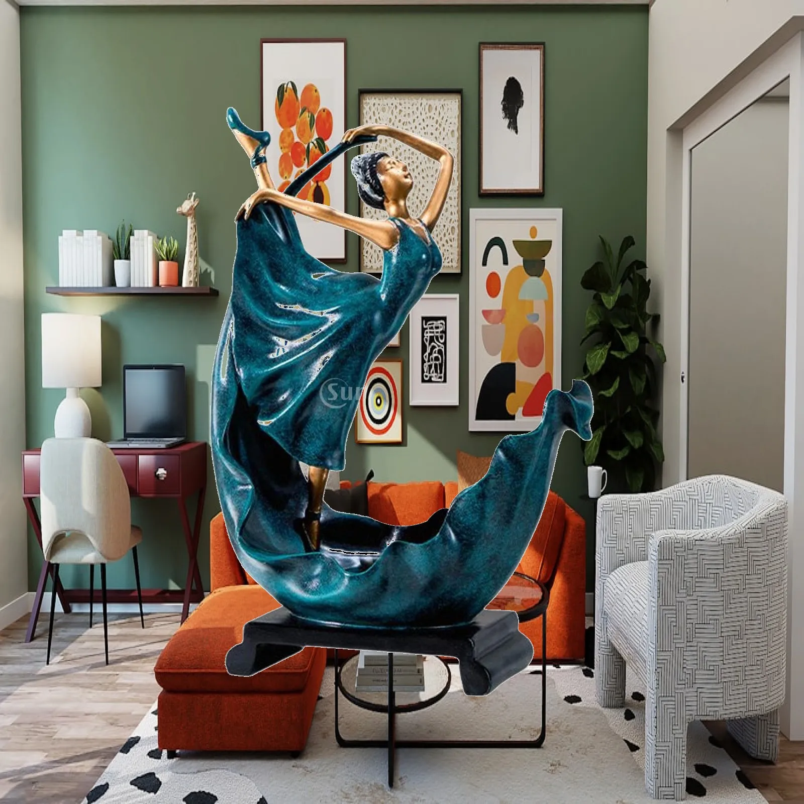 Modern Single Bottle Holder Lady Statue Women Figurine Rack Stand for Home Table