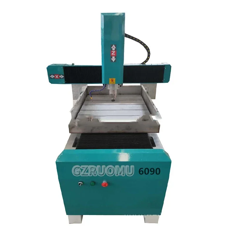 Metal Milling Machine For Iron Copper Steel Metal Mini Cnc Router 6090 Cast Iron Table Heavy Body Woodworking Carving Machine