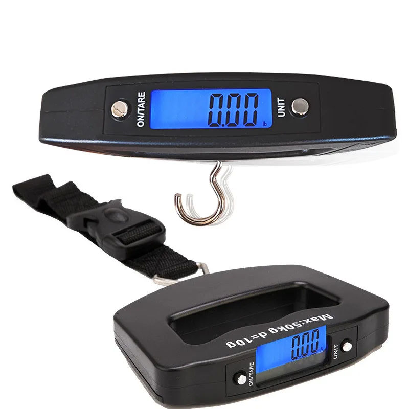 

50kg/10g Digital Luggage Scale Electronic Portable Suitcase Travel Weighs With Backlight Electronic Travel Hanging Scales
