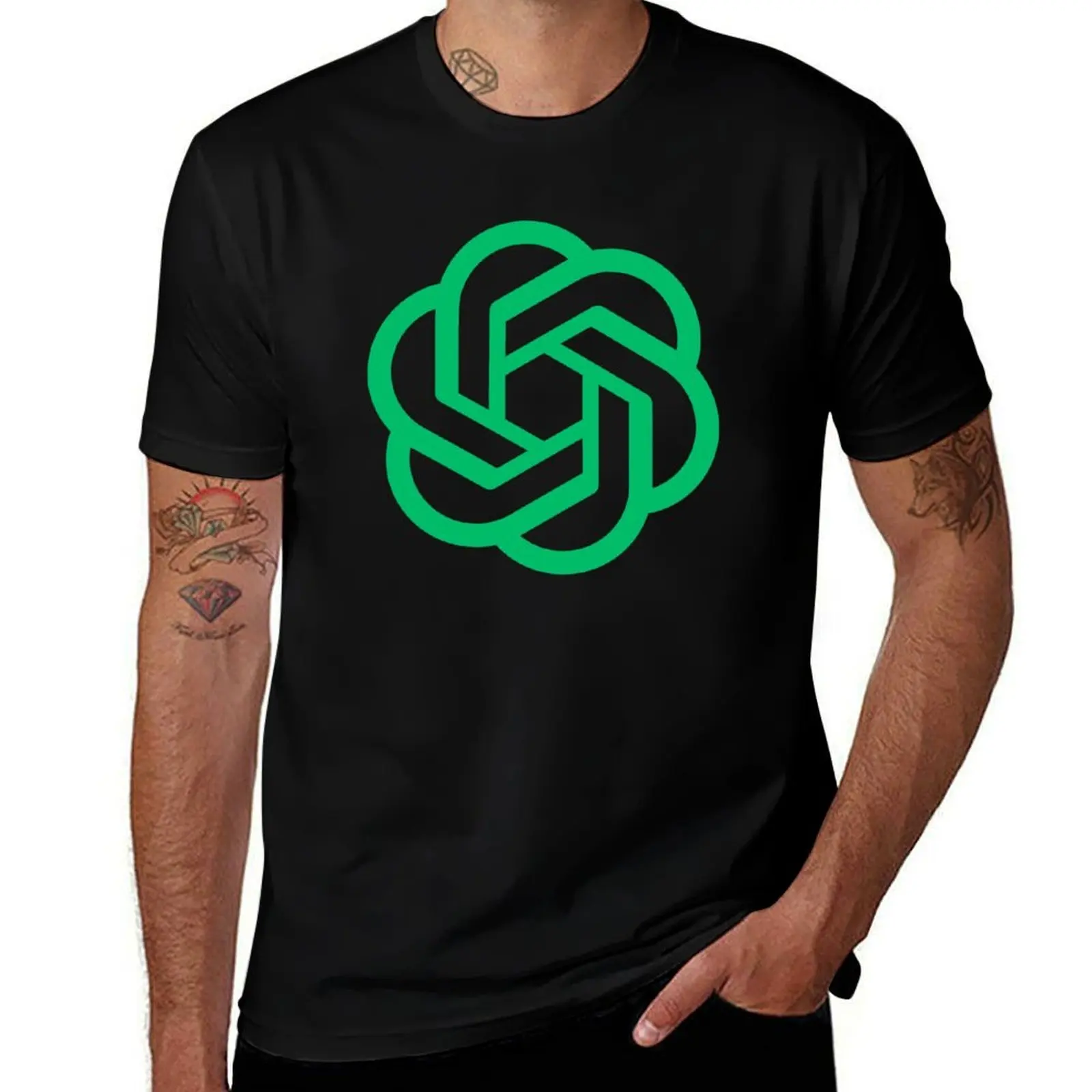 chat gpt graphic T-Shirt Simple Line Art Print Tee T-Shirt
