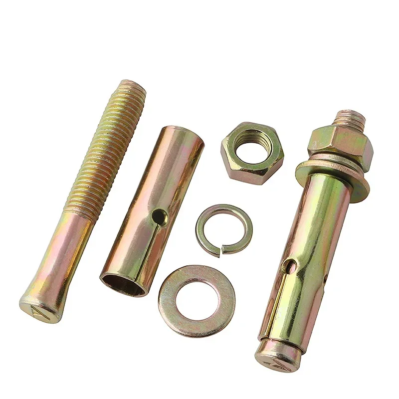 M6 M8 M10 M12 M14 M16 M18 M20 baut ekspansi tugas berat jangkar kuning seng berlapis baut tetap lengan jangkar untuk beton