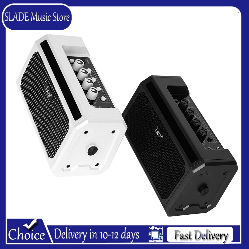 

IRIN TG-08 10W Guitar Amplifier Rechargeable Speaker with Clean/Delay/Overdrive/Distortion/Metal/Reverb 5 Hours Battery Life