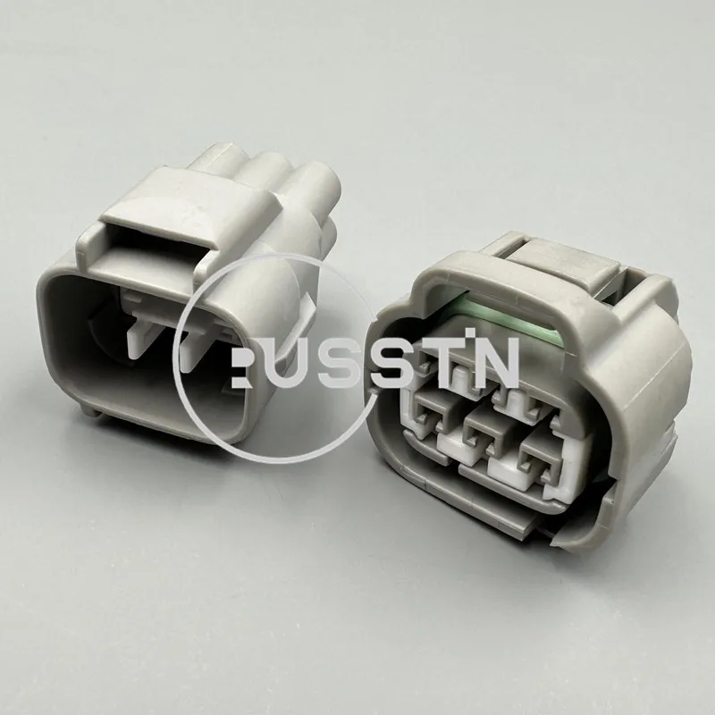 1 Set 6 Pin Automotive Headlight Wire Connector Cable Harness Waterproof Socket Starter 90980-10988 7282-7064-40 7283-7064-40