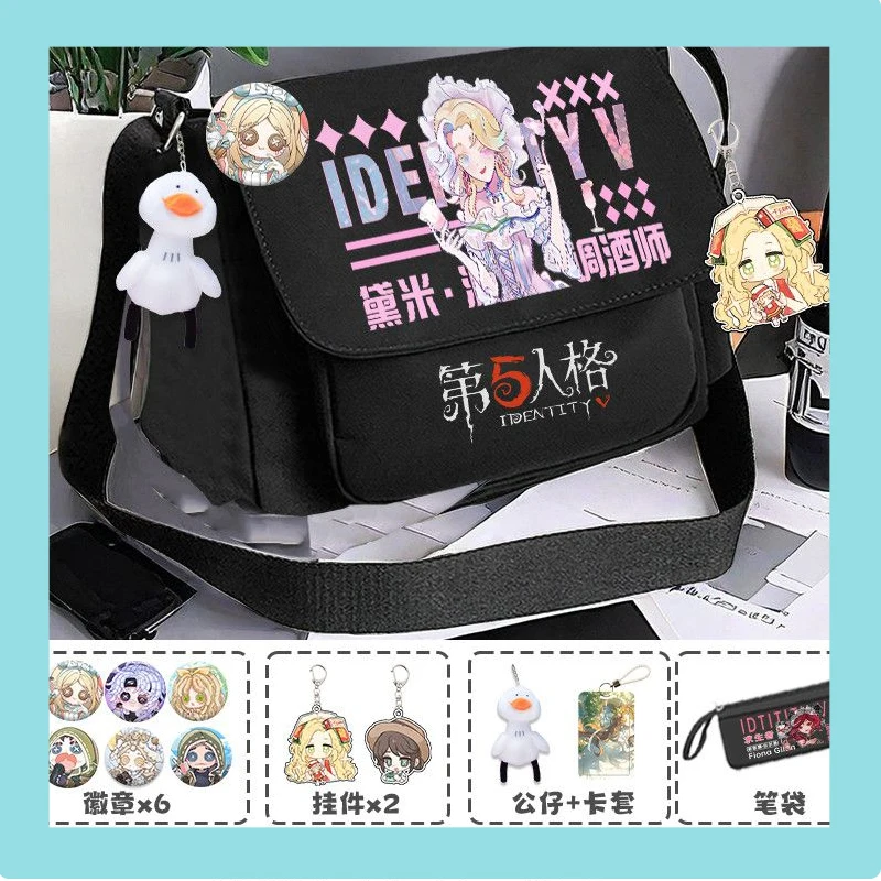 لعبة Identity V Anime 2025 الجديدة كوس الرسام إيما وودز جيشا بارميد إلخ. حقيبة ماسنجر بسيطة ومحمولة للجنسين #1