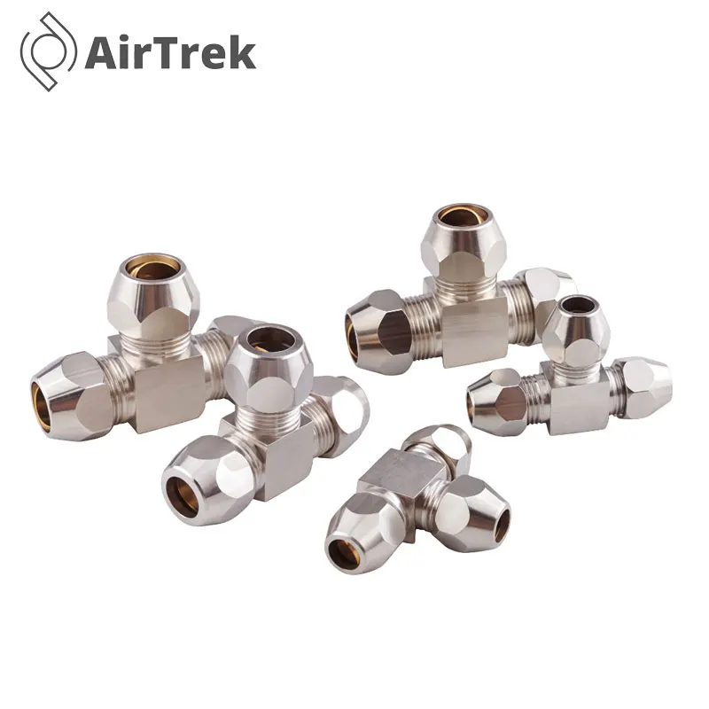 Copper Plated Nickel PE Pneumatic Air Quick Connector  For Hose Tube OD 4/6/8/10/12/14/16MM  For Pneumatic Tools Equipment