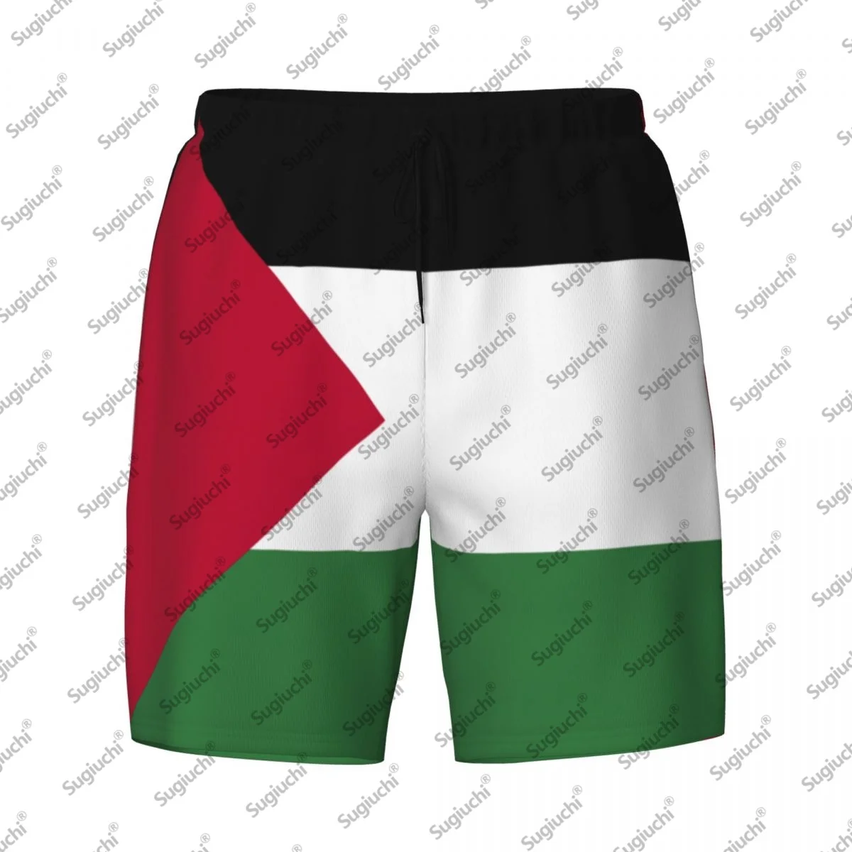 

2025 Флаг Палестины Топ с 3D принтом Мужские плавки Гавайский купальный пляж 2 в 1 Быстросохнущие летние шорты для плавания с карманами
